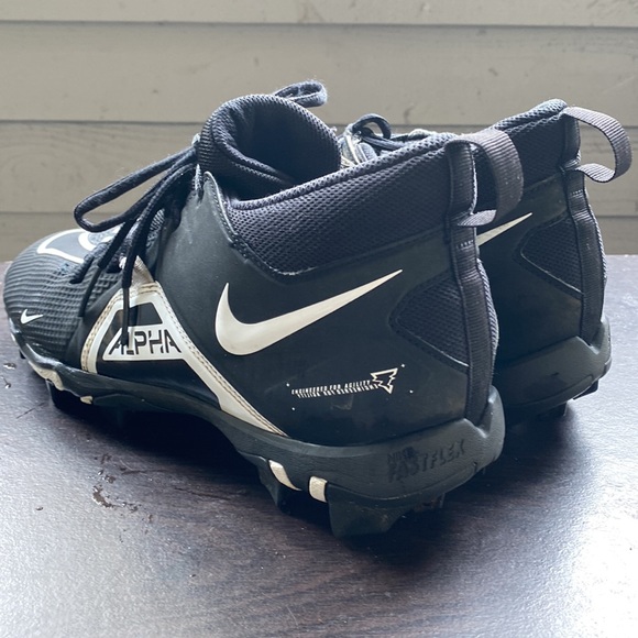 Nike CV0584-001 Alpha Menace 3 Shark Men’s Black White Football Cleats Size 11W - Picture 6 of 12